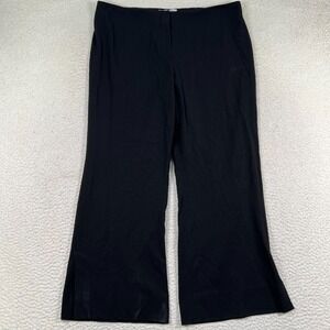 MM Lafleur Pants Women 16 Culotte Wide Leg High Rise Pull on Office Career Black